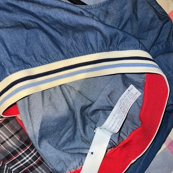 Zara long  sleeve blue striped detail jeans top Sz S - Picture 11 of 13